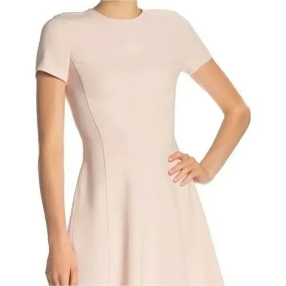 theory modern seamed dress NWT $365 Theory Modern Seamed Shift Dress in Cosmic Blue Admiral Crepe - size 6!